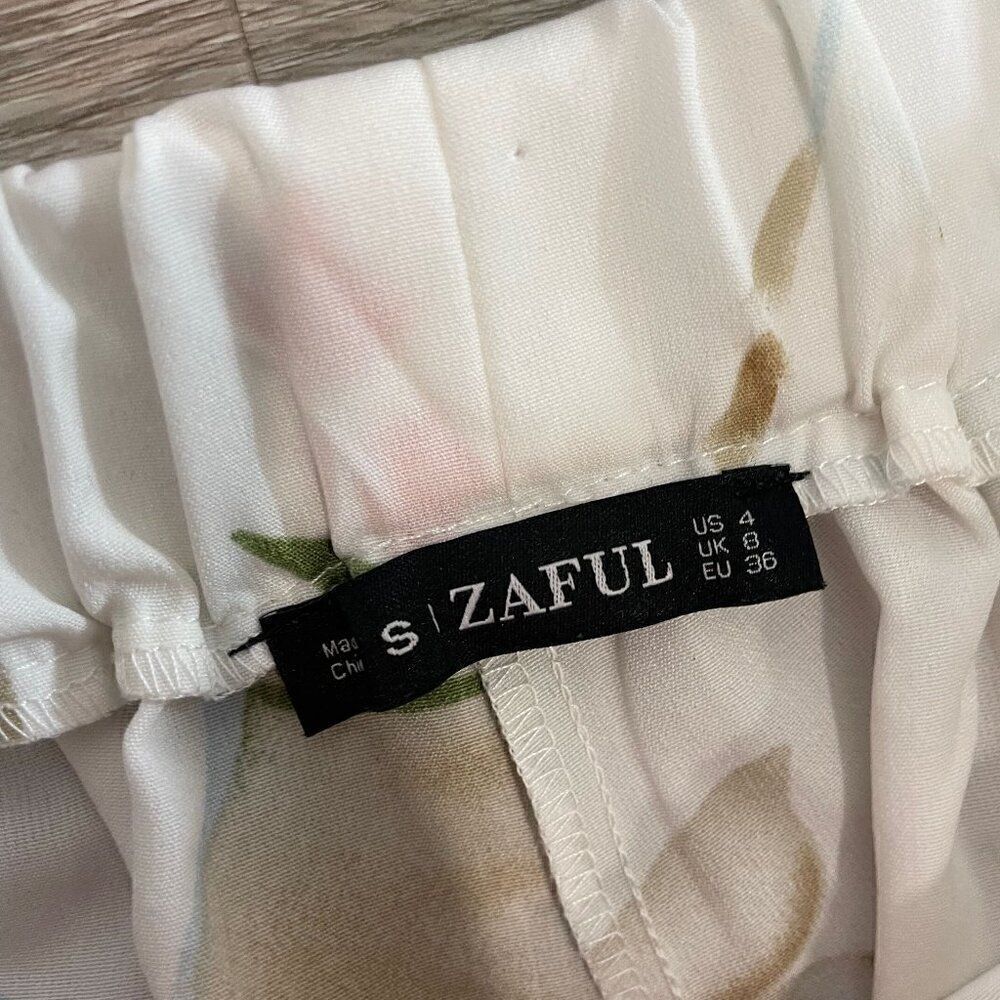 ZAFUL Knot Flower Cami Top And Pants Set - White S - Picture 4 of 6